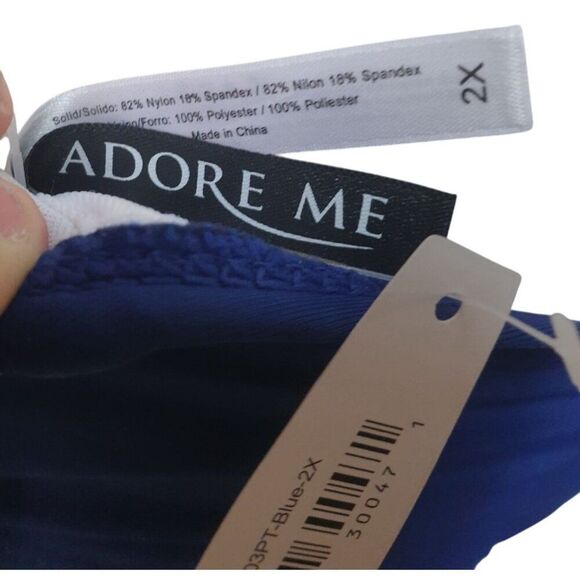 Adore Me Womens 2X Bikini Top Blue Mosaic Print Molded Cups Underlined Straps - Picture 5 of 5